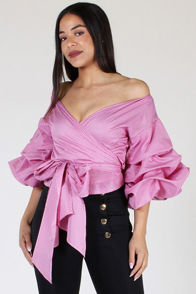 Relaxed Fitted Wrapped Top