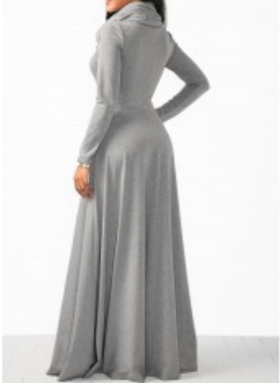 Long Maxi Dress with cowl neck